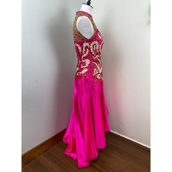 Vintage Broadway Theater 1920s Showgirl Burlesque Performer Hot Pink Dress Shawl - Picture 9 of 16